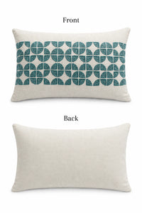 Geo Lumbar Pillow — Teal