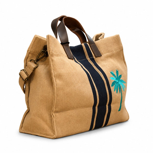 Tote Jute Palm Green