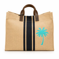 Tote Jute Palm Green