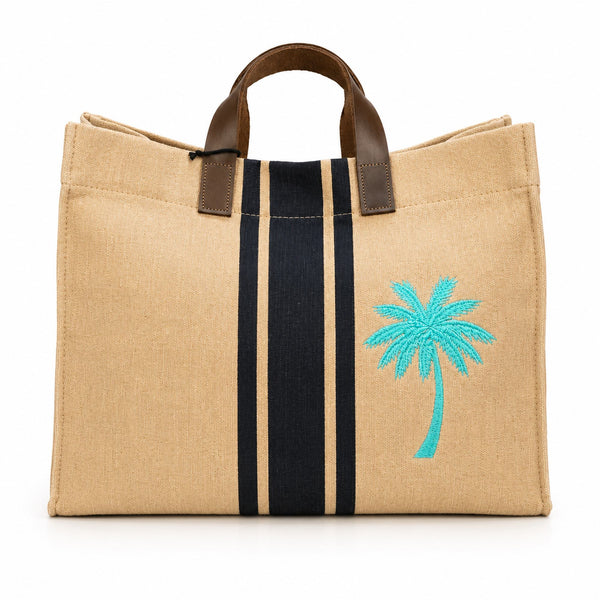 Tote Jute Palm Green